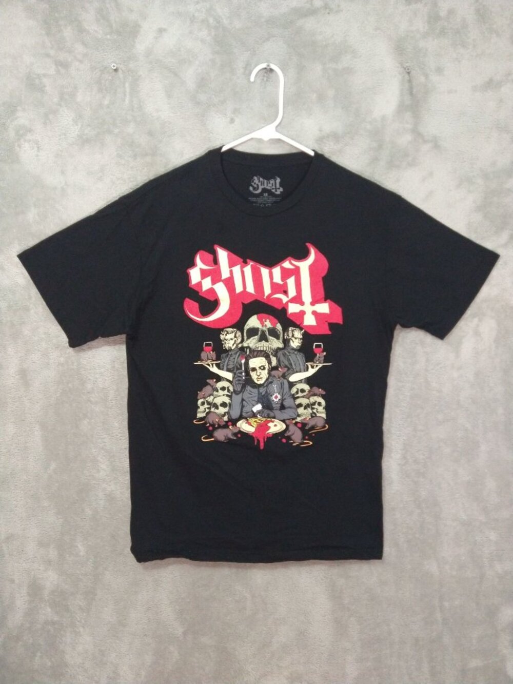 Ghost Shirt Mens Large Black Amuse Bouche Short Sleeve Crew Neck Papa Emeritus